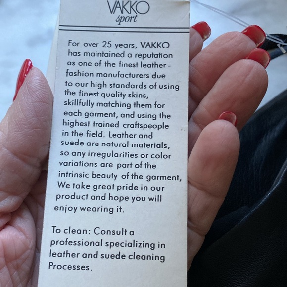 Y2K New VAKKO Vintage  Black leather pants NWT size 8 - Picture 8 of 9